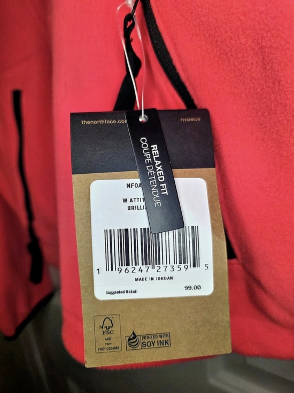 The North Face Gordon Lyons Full-Zip Fleece Pullover in Pink Size Large NWT - Picture 4 of 5